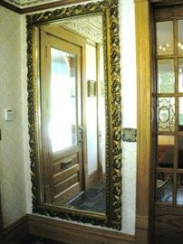 Floor to ceiling mirror....OLD and in excellent condition.  