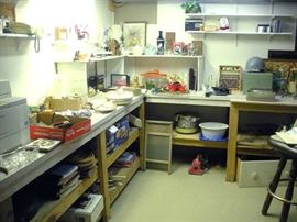 Only a small sampling of items we recently unbox on the lower level.....more photos coming.