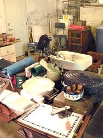 Everything for sale....even the Old Pedestal Sink.