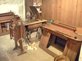 Multiple Antique Oak Sideboard Buffet Mirror Backs and Fireplace Tops.