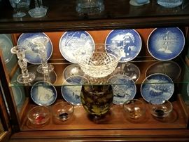 B & G Christmas plates with Murano glass