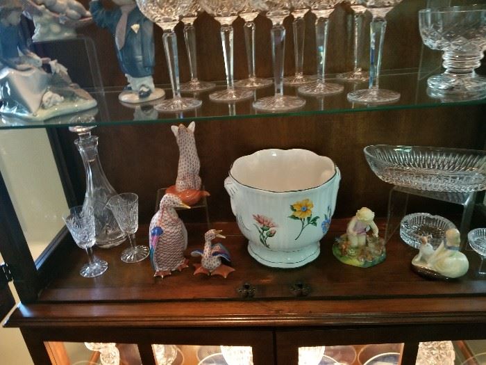 Tiffany & Co Cache pot with Herand figurines 