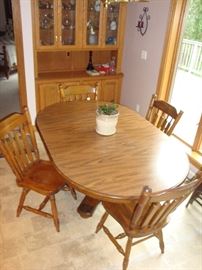 Solid Wood Table w/ (4) Chairs