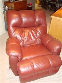 LANE Red Leather Recliner