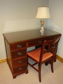 1940's Solid Wood Desk & Chair