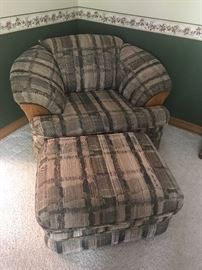 La-Z-Boy Overstuffed Chair & Ottoman