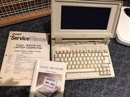 Vintage Tandy Laptop Computer w/ booklets