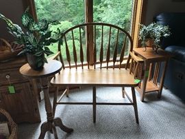 Oak Bench Seat, Oak Plant Stands