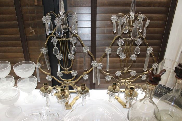 Italian Candelabra with prisms