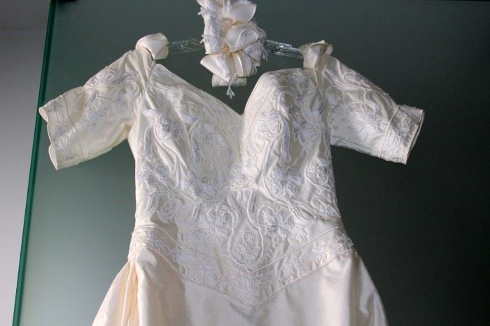 Christos Silk Wedding Gown 