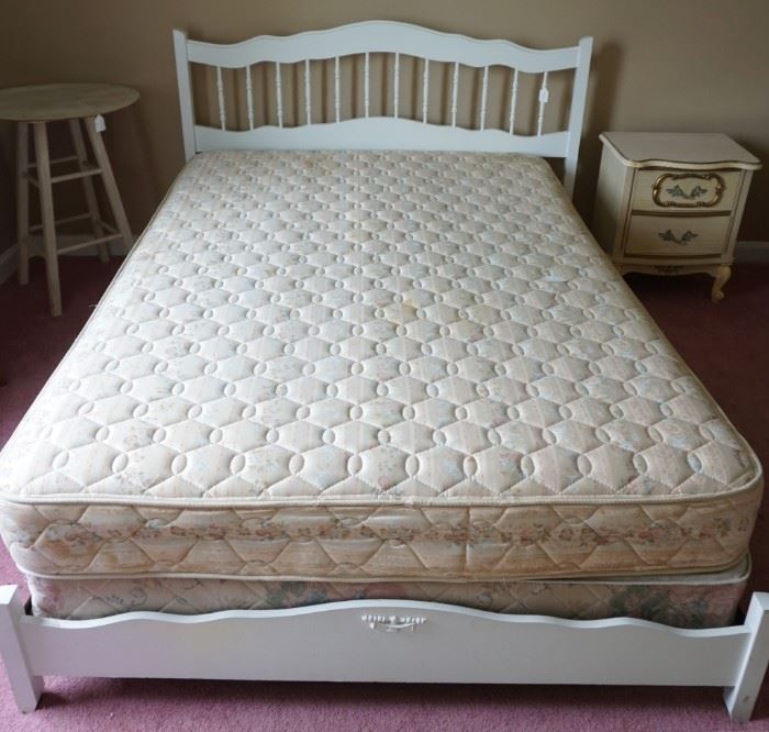 Painted Full Size Bed-Rails-Slats