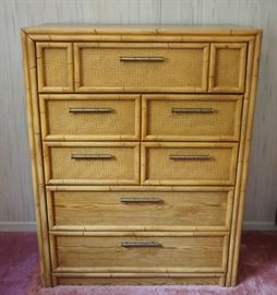 Bamboo Style Chest of Drawers
