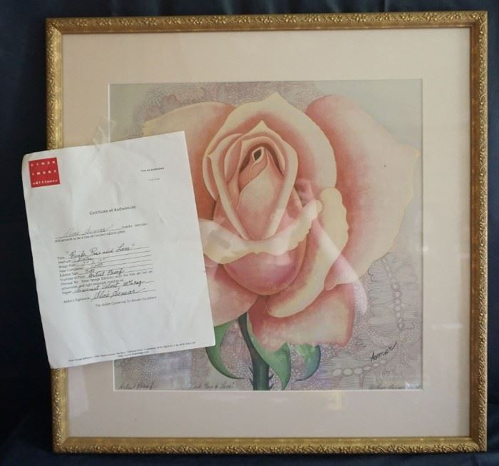 Pink Rose and Lace Artist Proof with COA