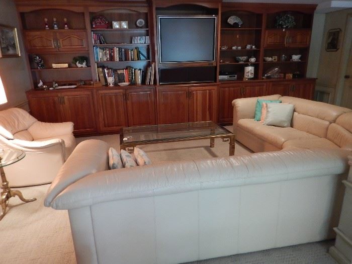 LEATHER SECTIONAL AND CHAIRS