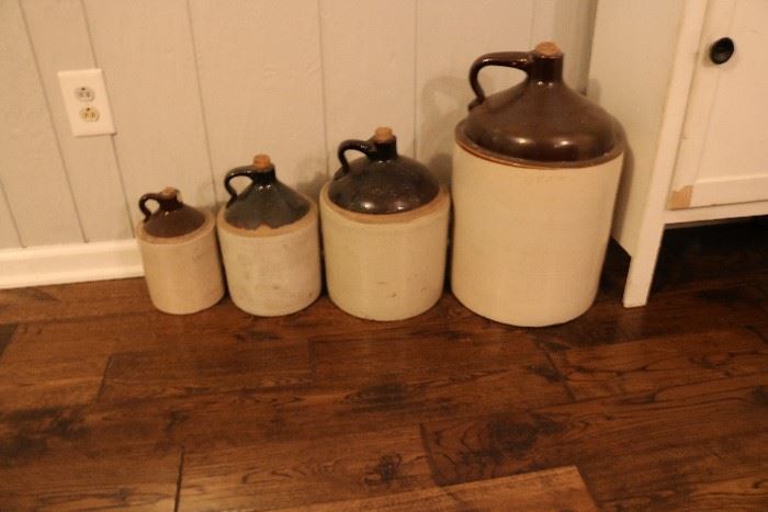 Beautiful set of antique crocks