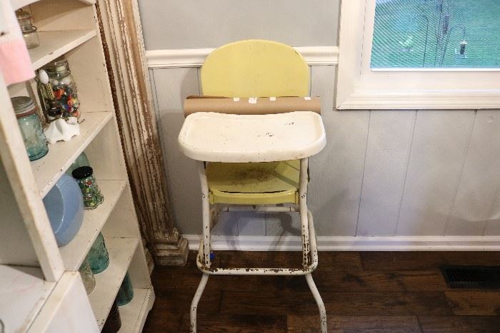 Vintage metal high chair