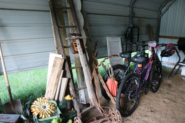 Two women's bikes.
