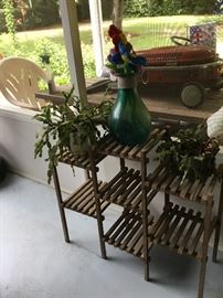 Wood plant stand