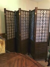 Six panels mid century modern screen