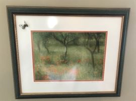 Framed Art "Poppies & Olive Trees" (Italy)