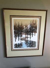 James Hagen "Shadows" 1980 Silkscreen Framed Print~Signed & Numbered