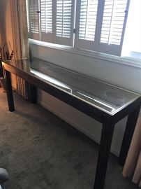 HENREDON Mirred Top Sofa Table