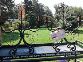 Pair of antique wrought iron sconces