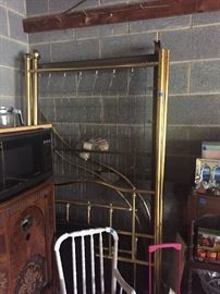 Brass canopy bed