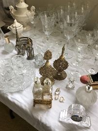 perfume bottles, crystal napkin rings,Swarovski minis
