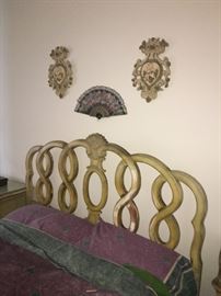 French Provincial queen bedroom set circa 1950's 