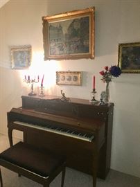 Winter piano & home decor