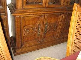 Wide China Cabinet, bottom doors