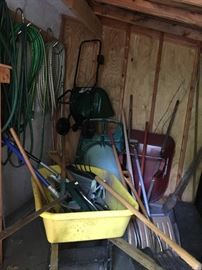 Various lawn tools.