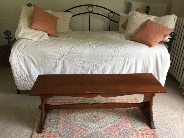 Trundle bed and coffee table. 