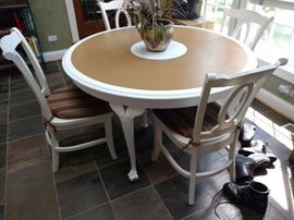 54" round ball and claw Queen Anne table