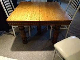 42" square oak table