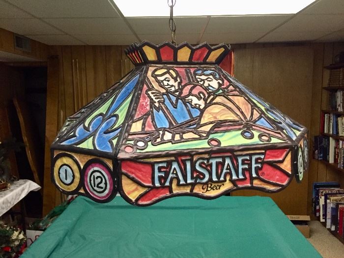 * Vintage Falstaff Pool/Billiards Hanging Light   