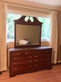 Dresser with Mirror and 2 Night Stands