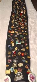 Great Souvenir Pin Collection Sash and Vest from around the World!