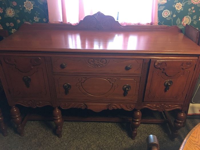 Antique Buffet (matching table and chairs available). Excellent Condition.