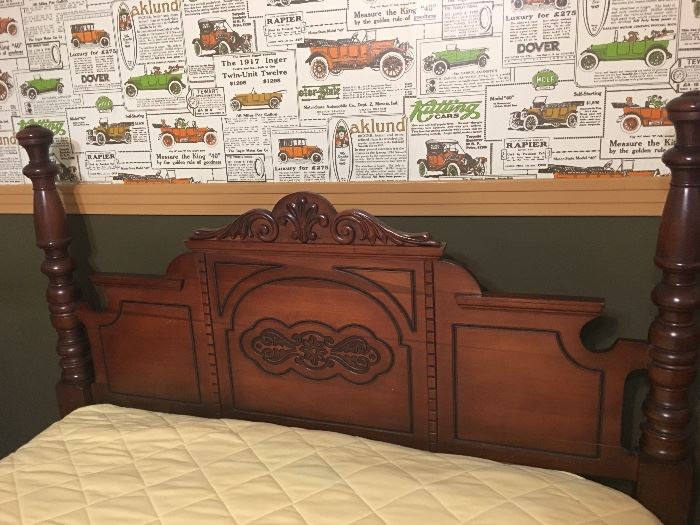 Antique full bed. Headboard & footboard. $400