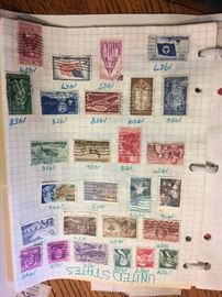 Stamp collection of stamps from all over the world. Date back to 1940's and 1950's.