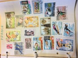 Stamp Collection featuring stamps from around the world, stamps of US Presidents and more. 