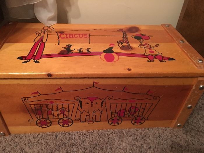 Child's toy chest from 1950's. 