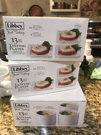 Brand new Libbey bowls and plates