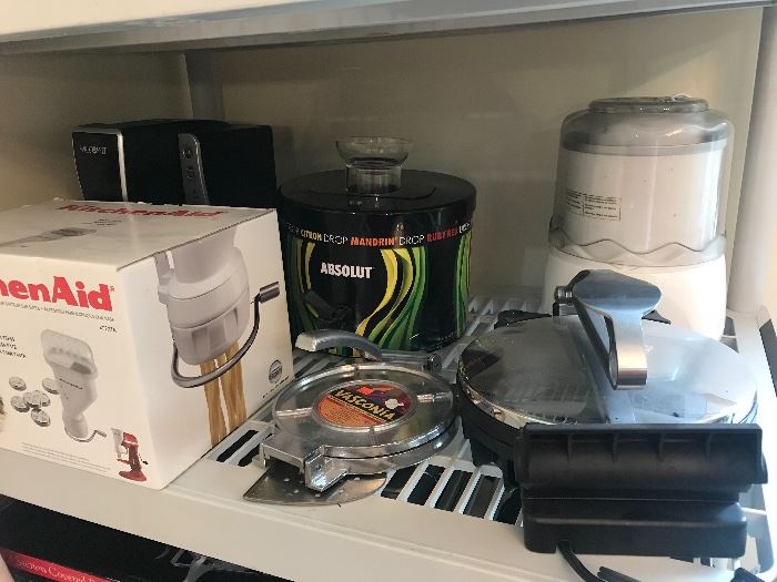 Small appliances - KitchenAid Accessory, Crepe Maker, Gelato/Ice Cream Machines, Absolut Shot Cooler