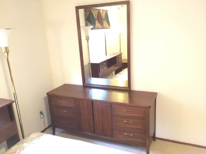 Saga By Broyhill Dresser with Attached Mirror