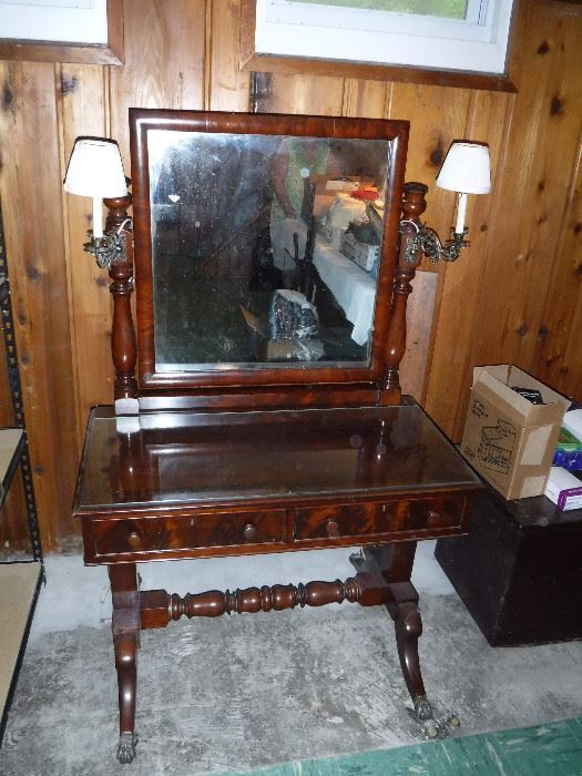 Vintage Mahogany Clawfoot 
Dressing Table