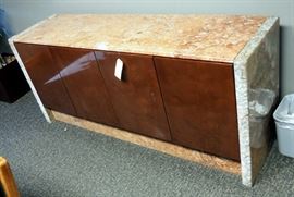 Marble Credenza, 33.5"H x 76"W x 20.5"D