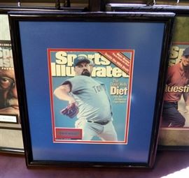 Framed Sports Illustrated Covers, Includes Babe Ruth, David Wells, Tiger Woods, Bill Russell And More, 18" x 15.5", Qty 5